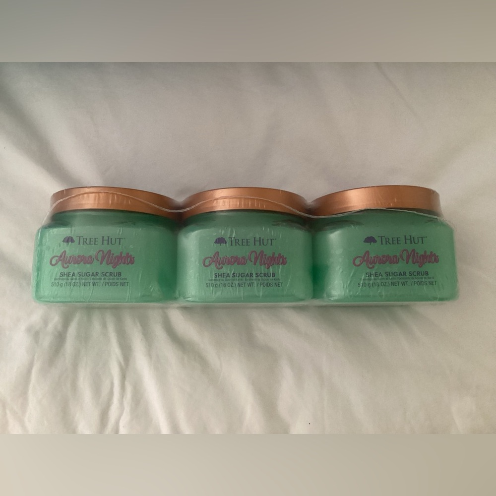 3 Tree Hut Aurora Nights Shea Sugar Scrub - Green & Multicolor